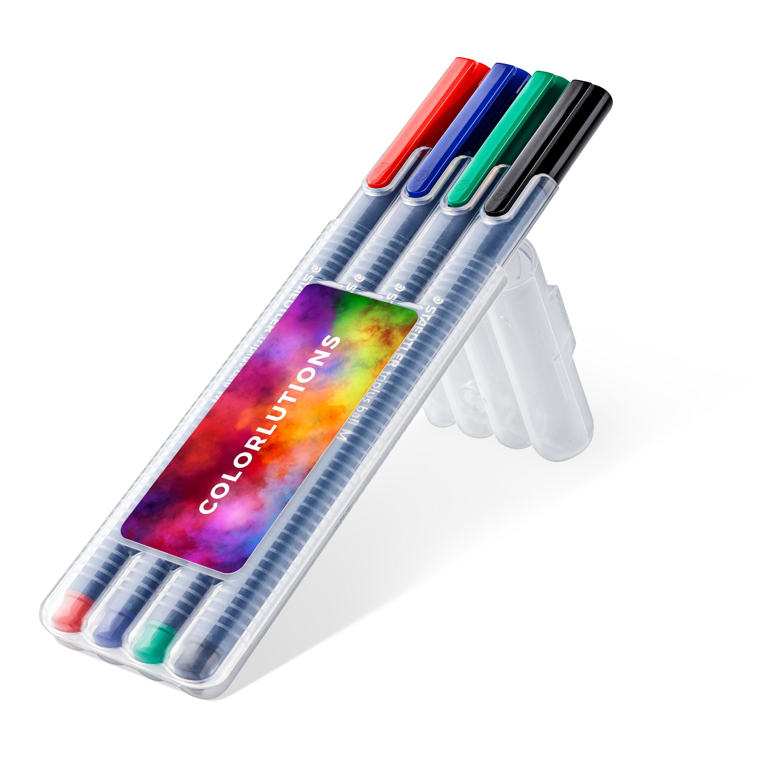 STAEDTLER triplus ball, Box mit 4 Stiften - transparent-999