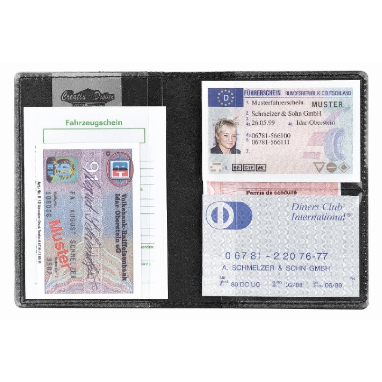 CreativDesign® Ausweistasche "128Select" - schwarz-201