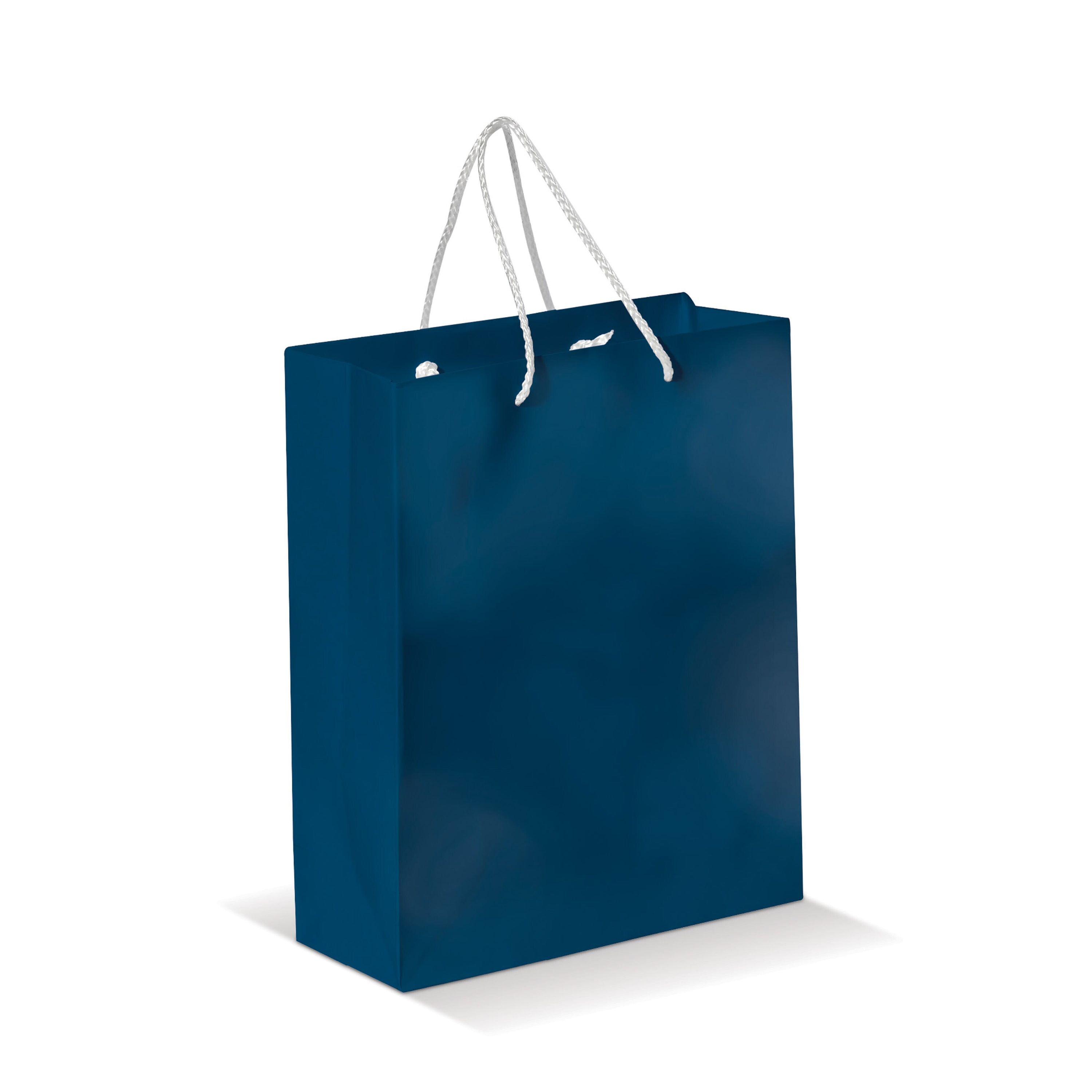 Laminierte Papiertasche, mittel - dunkelblau-290