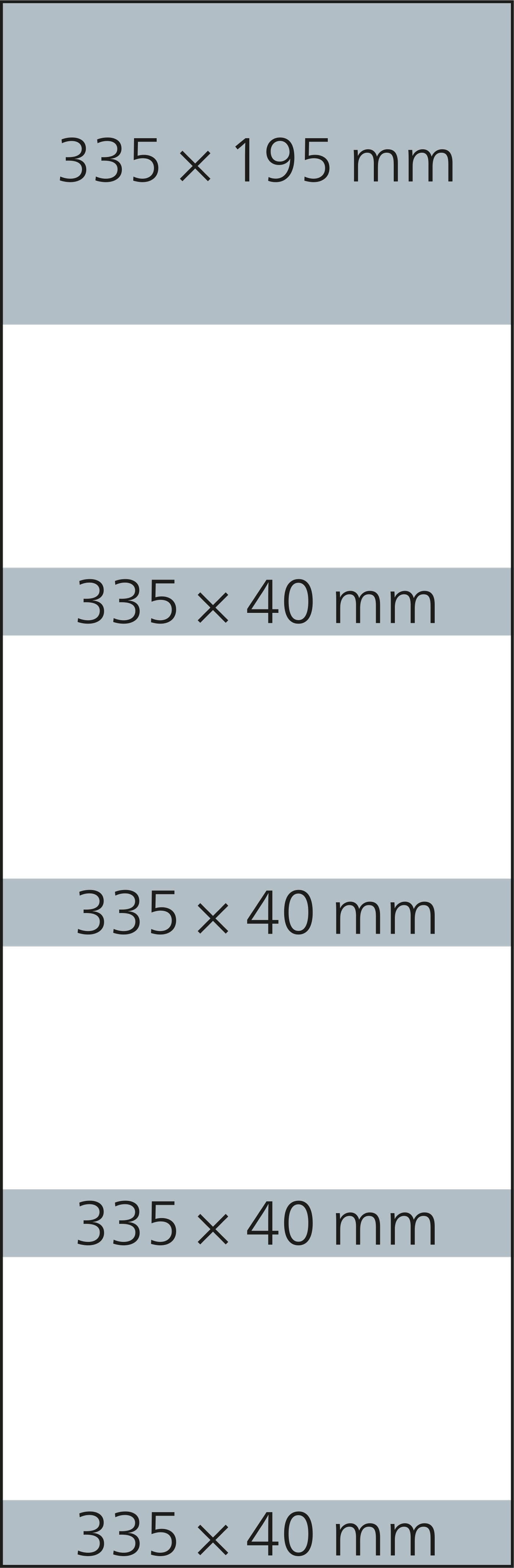 Veredelungsposition Kopfteil, 1. Rückwandteil, 2. Rückwandteil, 3. Rückwandteil und 4. Rückwandteil