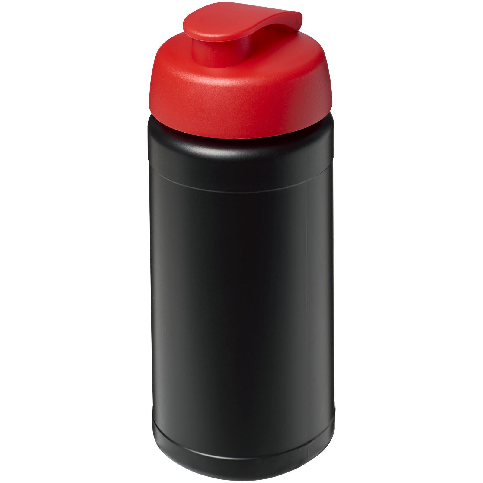 Baseline Plus 500 ml Sportflasche mit Klappdeckel - schwarz -  rot-123