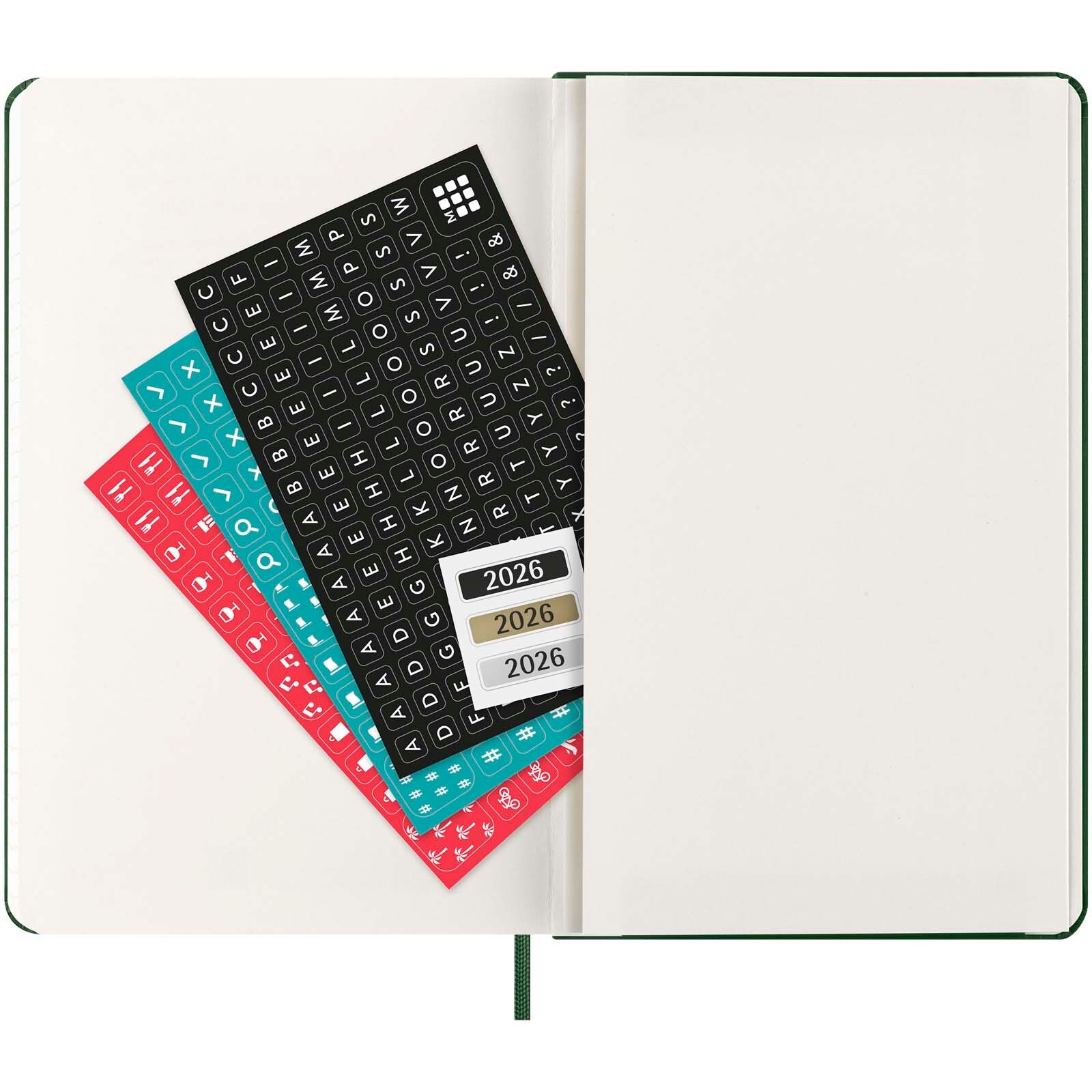 Moleskine Hardcover 12 Monate Wochenkalender L - myrtengrün-600