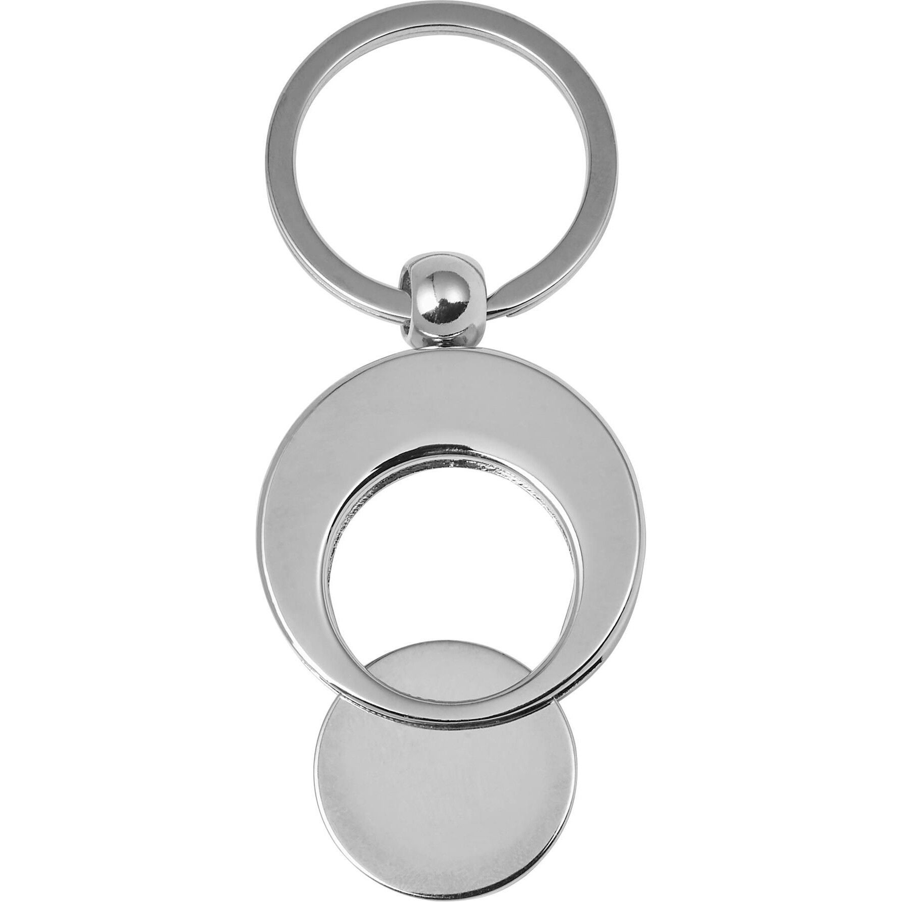 Schlüsselanhänger aus Metall mit Einkaufswagenchip Christie - silber-563