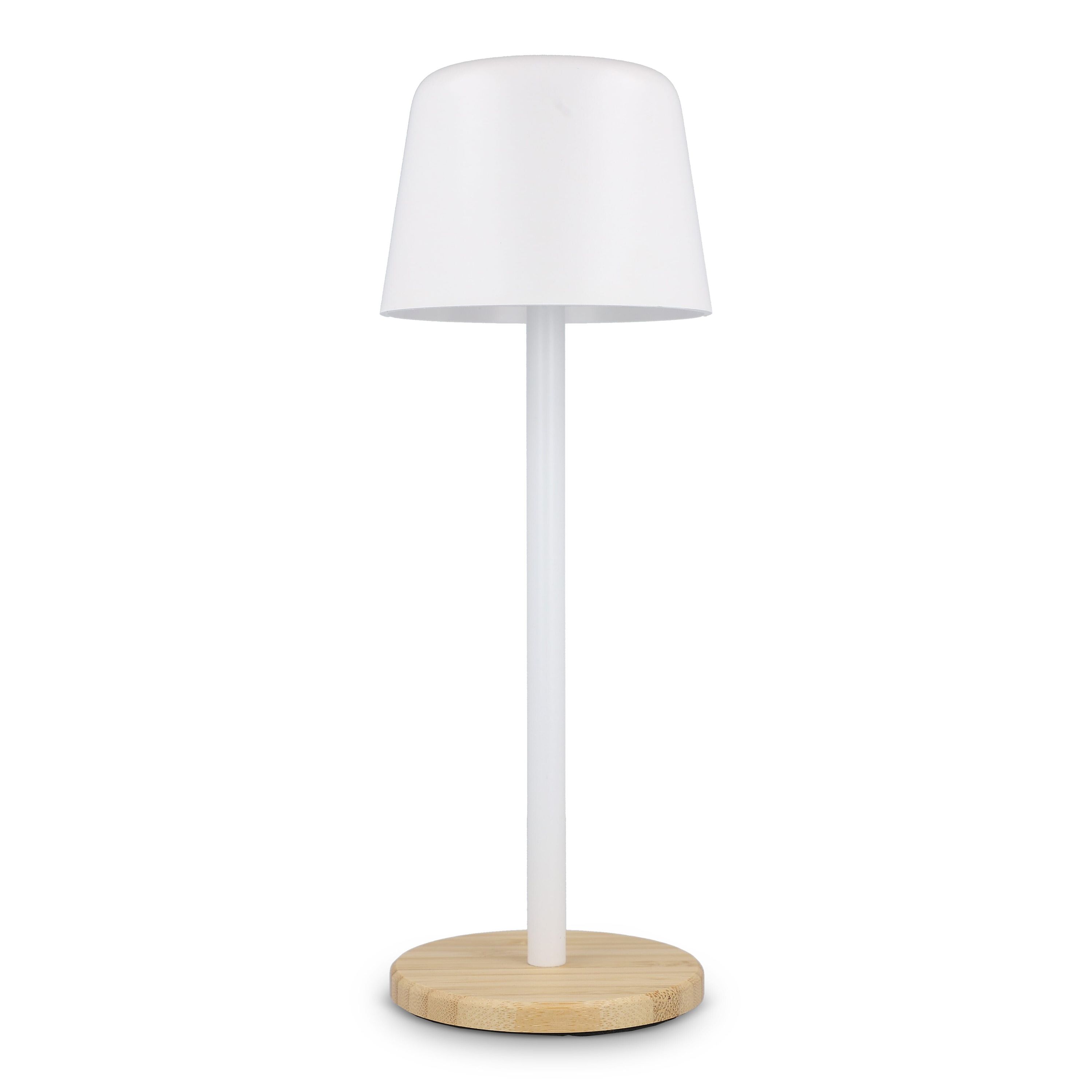 Solis Dimmbare Tischlampe mit Bambusfuß - weiss-320