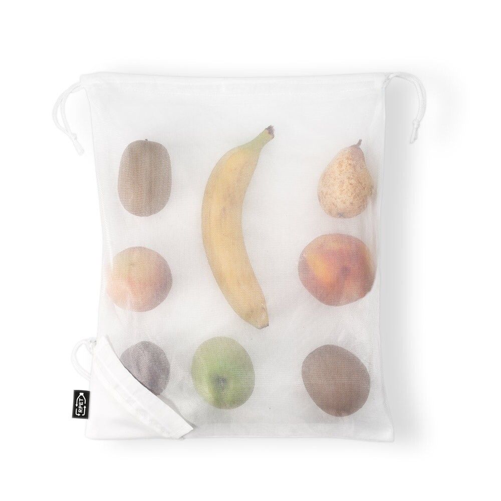 BOLZANO Faltbare Mesh-Tasche aus 190T Polyester (100% rPET) - weiß-196