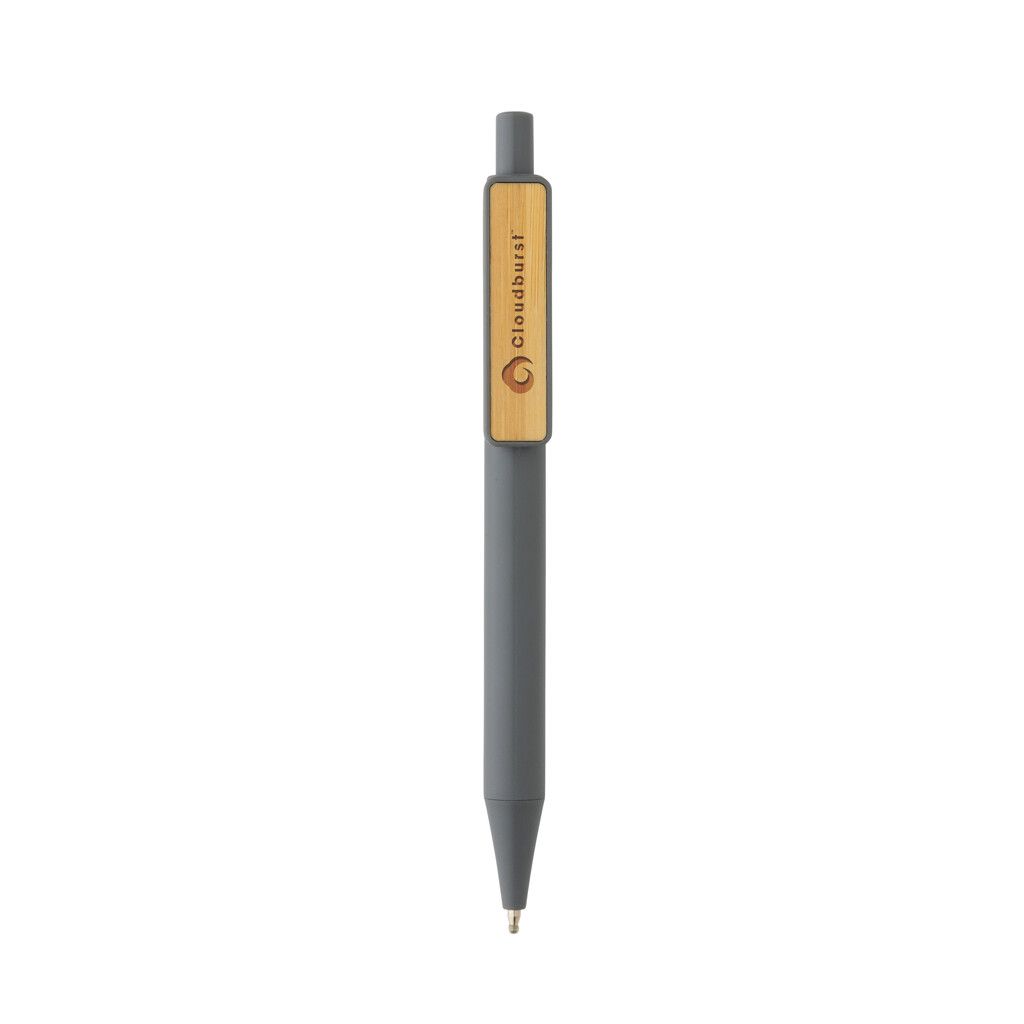 GRS rABS Stift mit Bambus-Clip - grau-297