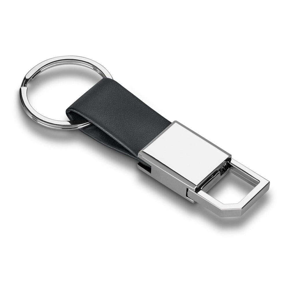 BOURCHIER Schlüsselanhänger aus PU und Metall - schwarz-852