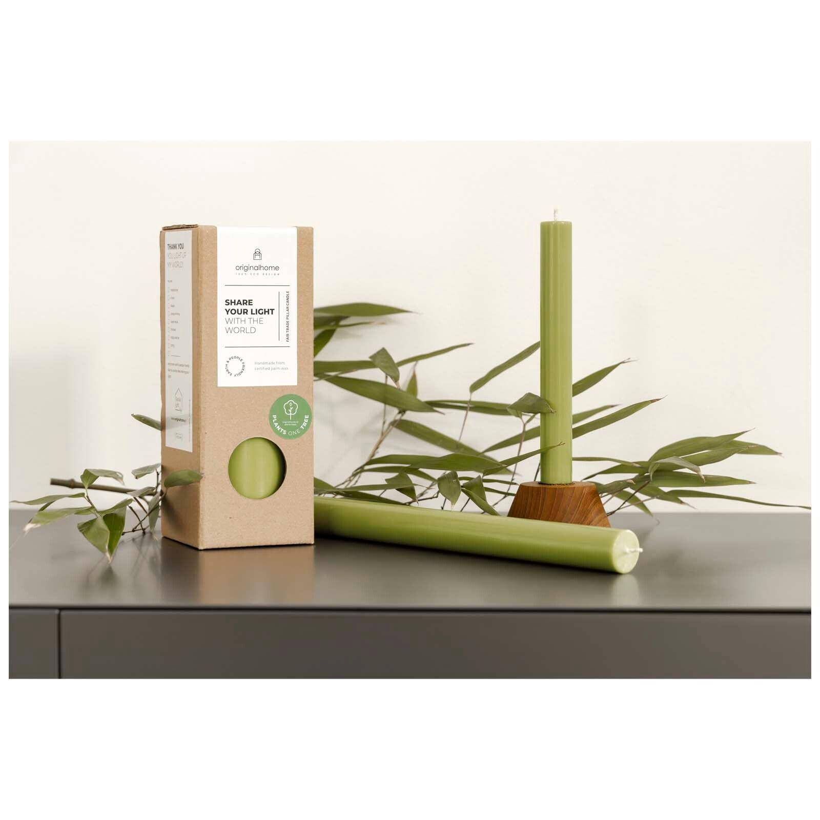 Originalhome Matcha Dinner Kerze - heather grün-800