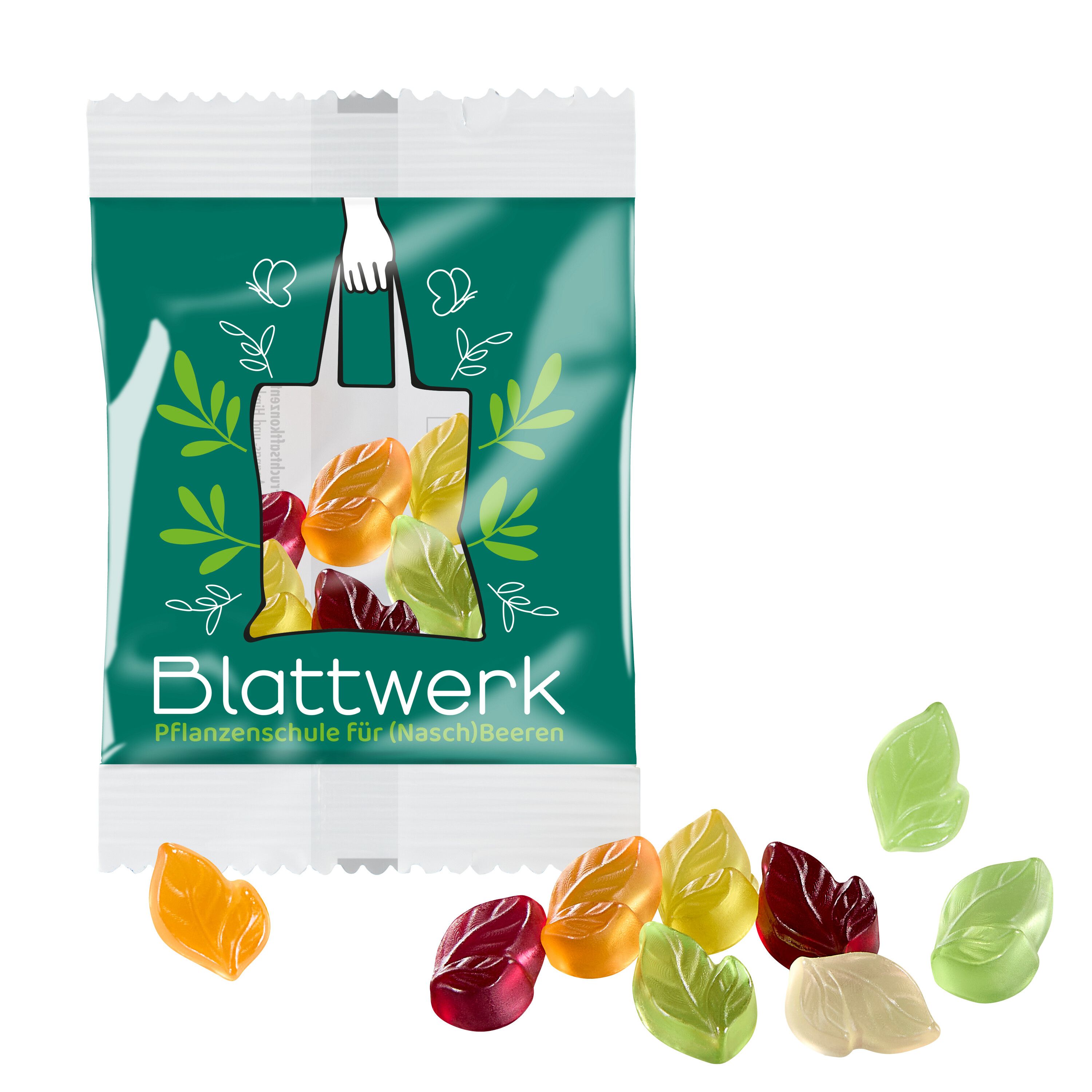 VEGANE Fruchtgummi STANDARD-Formen 10 g im kompostierbaren Tütchen-863