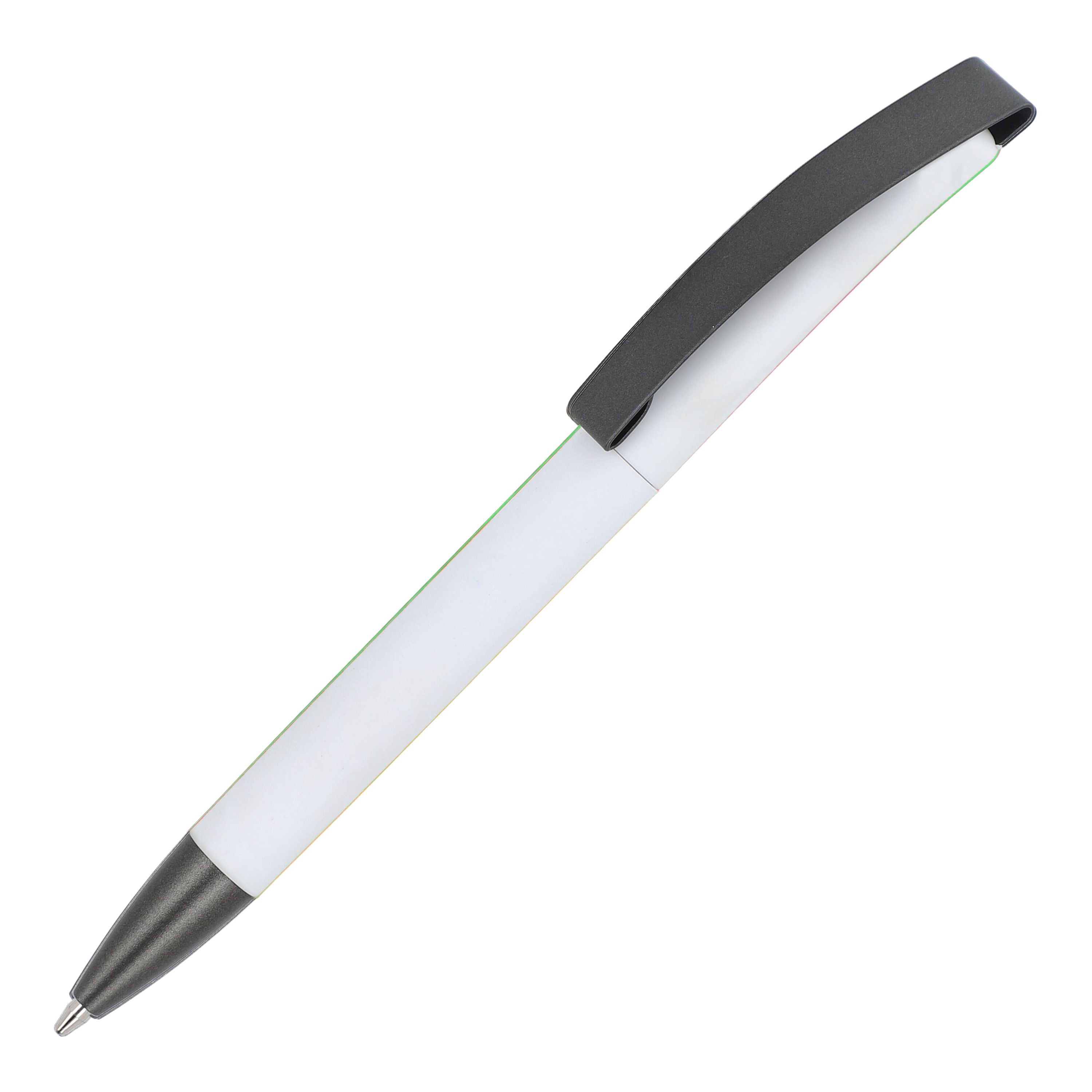 Kugelschreiber Vegas Softtouch Metallclip - weiss-63