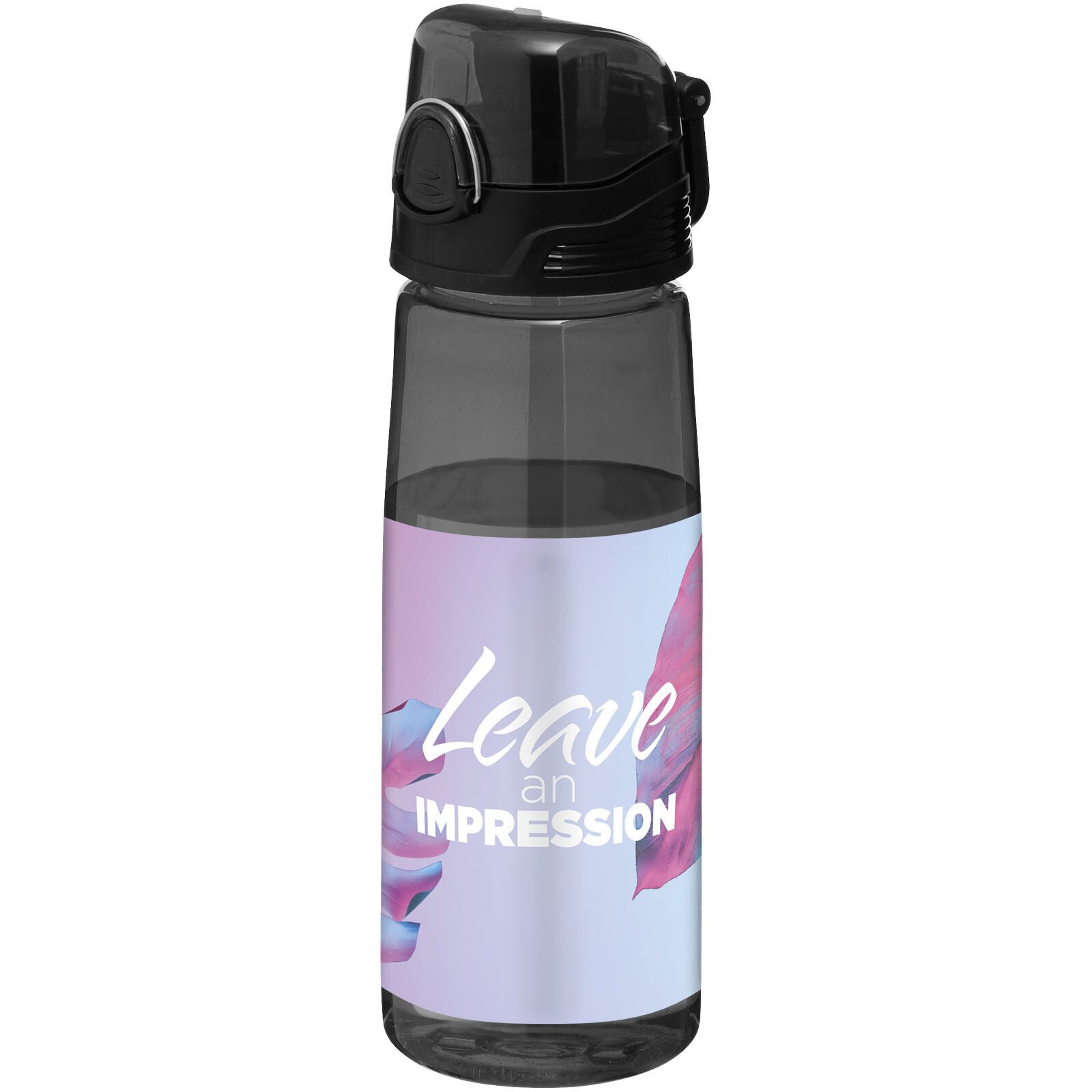 Capri 700 ml Tritan Sportflasche - transparent schwarz-213