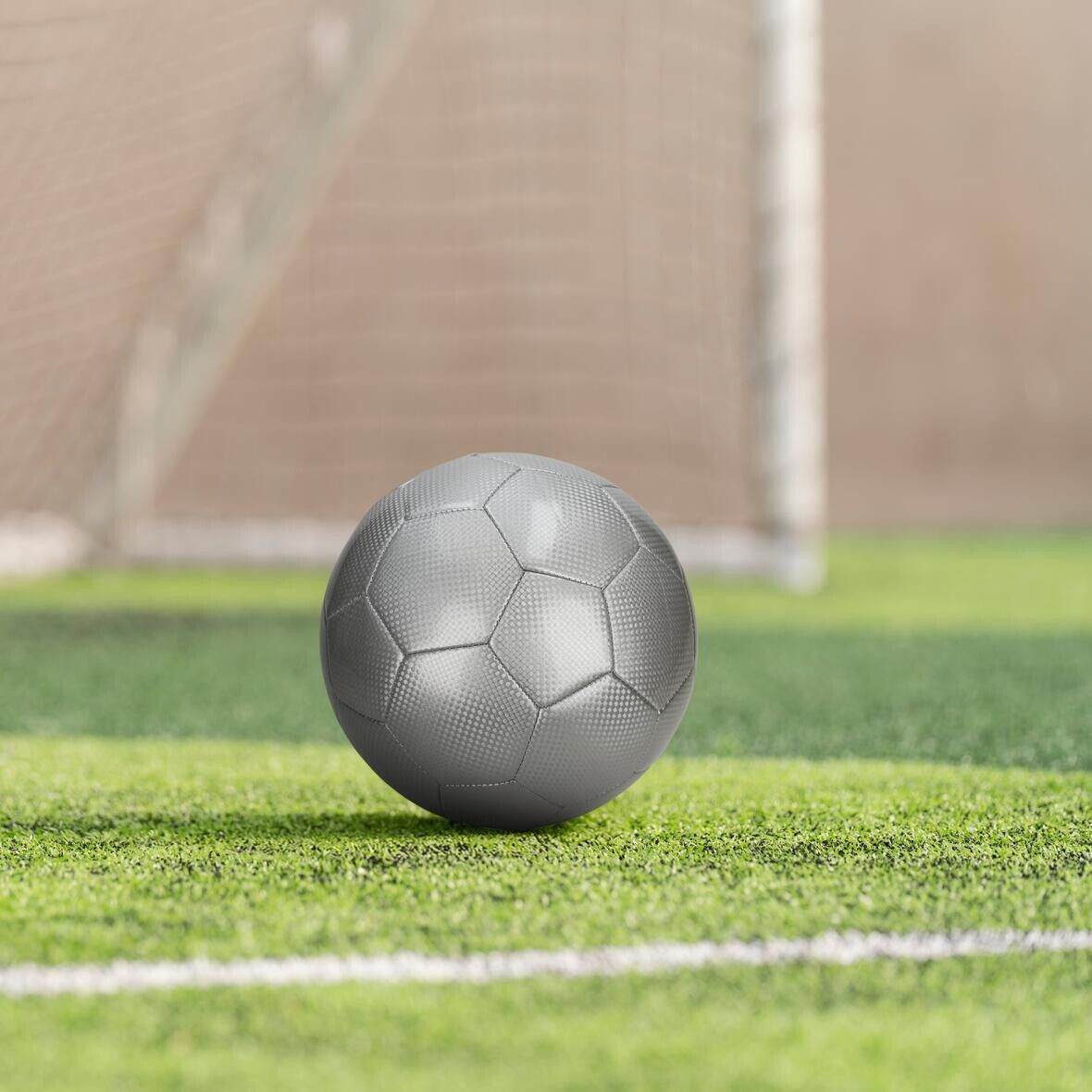 Fußball Carbon, groß - silber-58