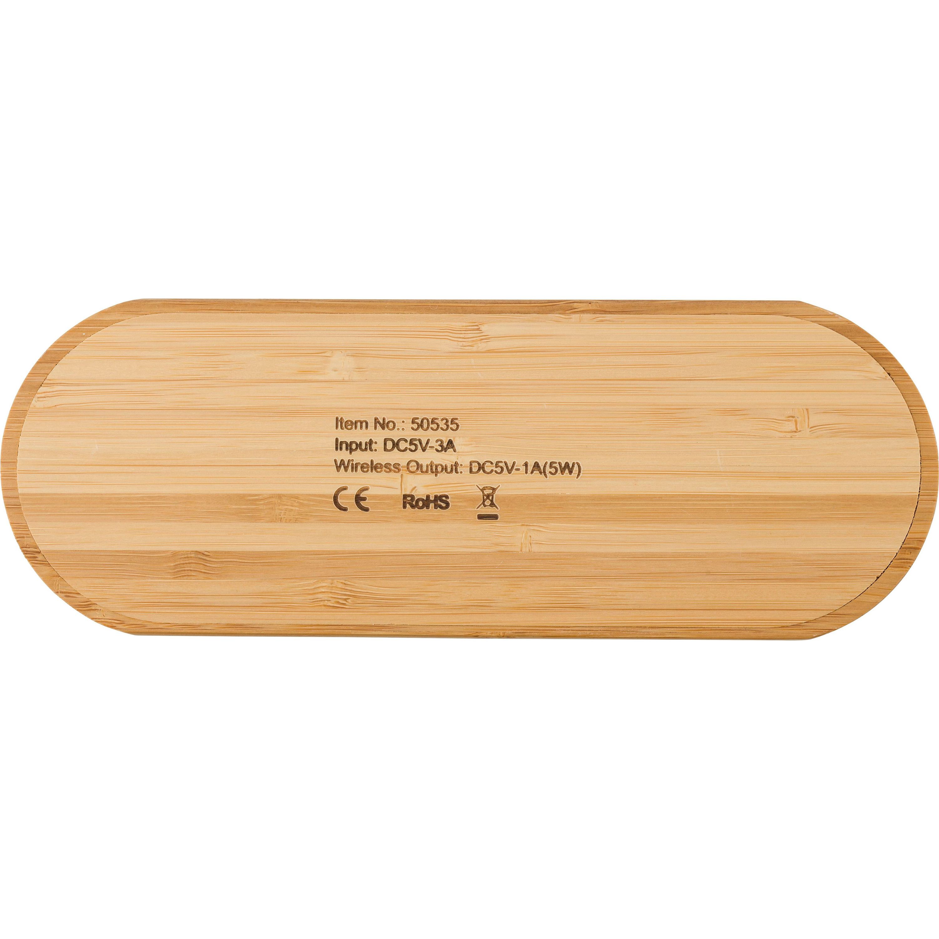 Wireless Ladepad aus Bambus Tatum - bambus-516