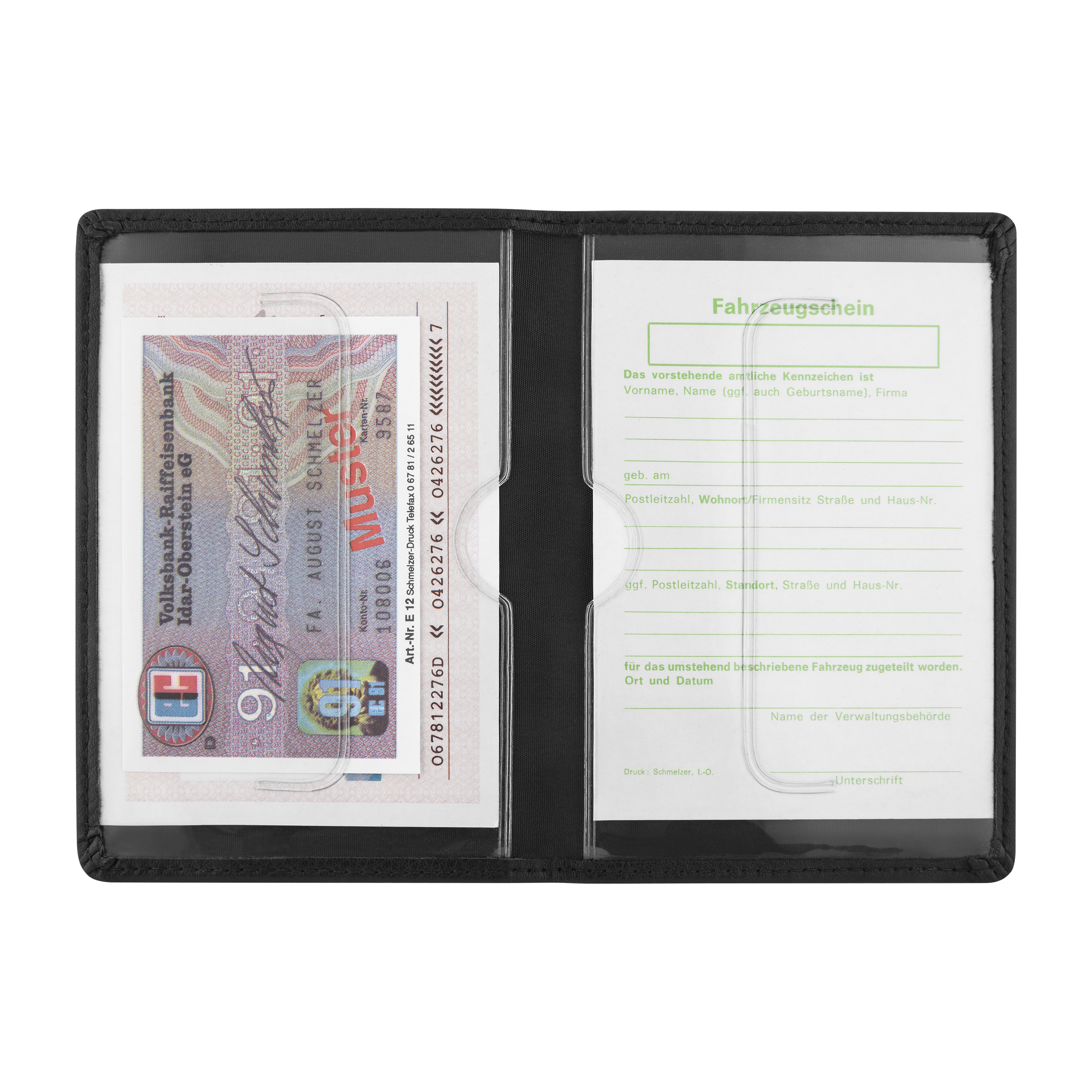 Blackmaxx® Ziegenlederführerscheintasche "EcoNappaDeLuxe Infinite" - schwarz-429