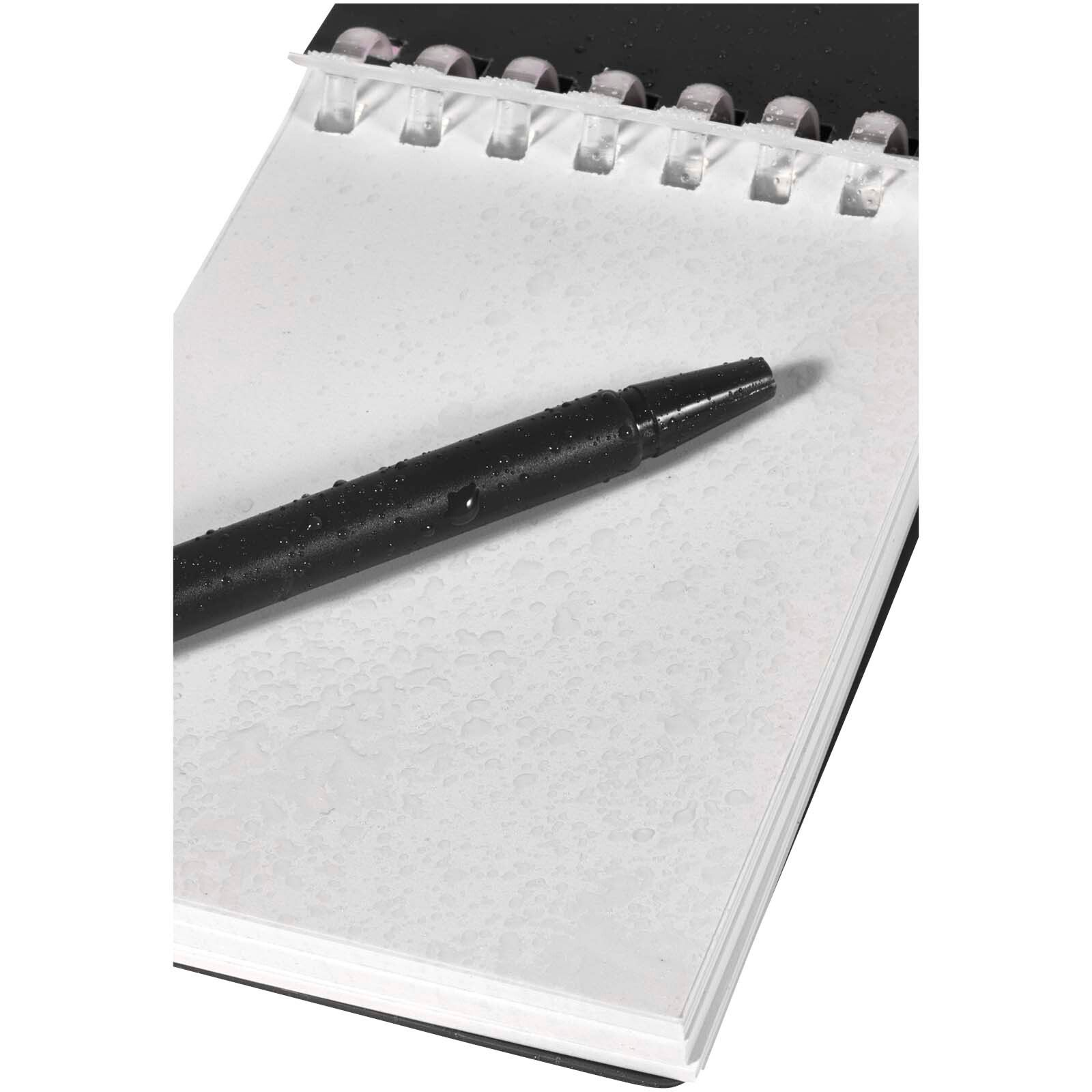 Lig Mini Recyceltes Outdoor-Softcover Notizbuch und Kugelschreiber Set (schwarze Mine) - schwarz-64