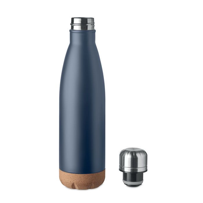 Doppelwandige Isolierflasche ASPEN CORK - marineblau-546