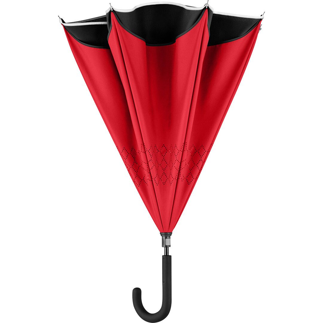 Stockschirm FARE® Contrary Ø109 cm - schwarz - rot-551