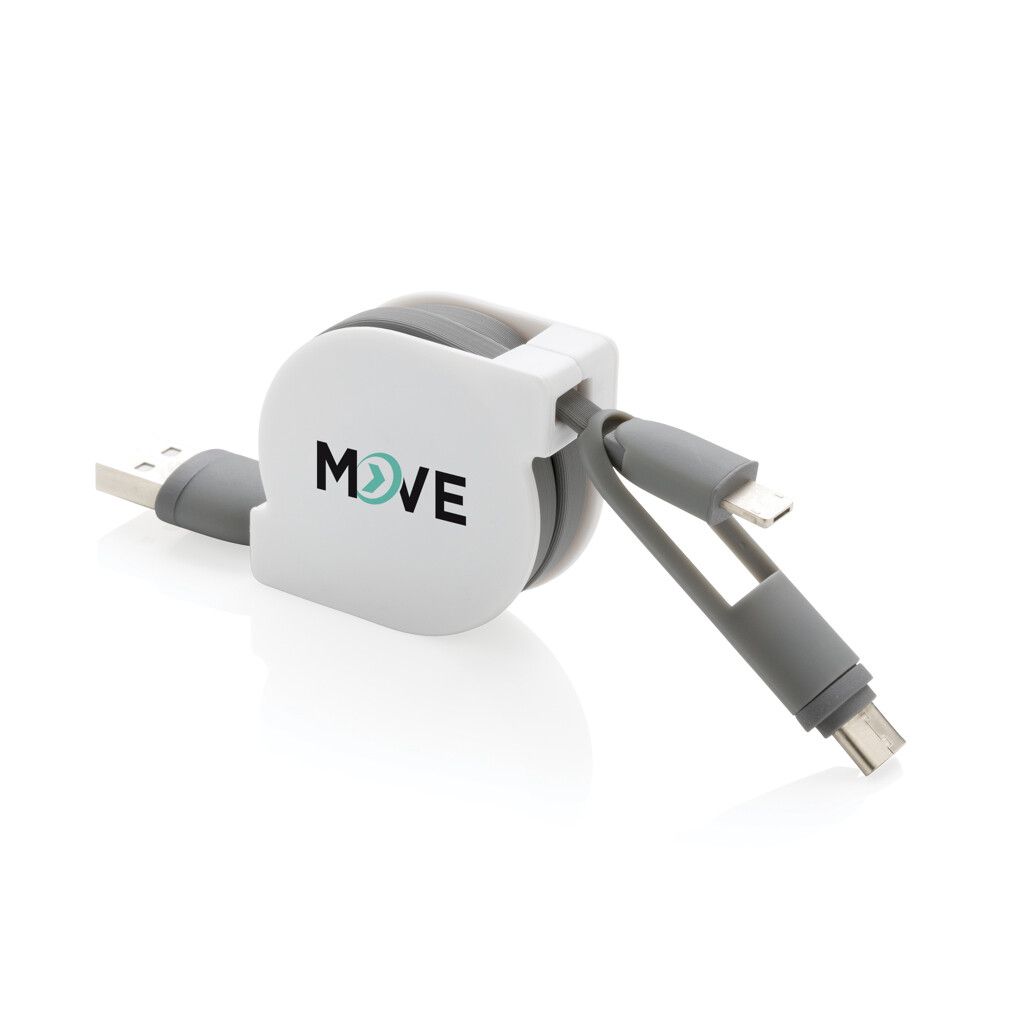 3-in-1 ausziehbares Kabel - grau-665