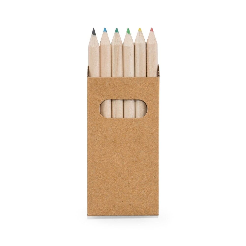 BIRD Buntstift Schachtel mit 6 Buntstiften - natur-556