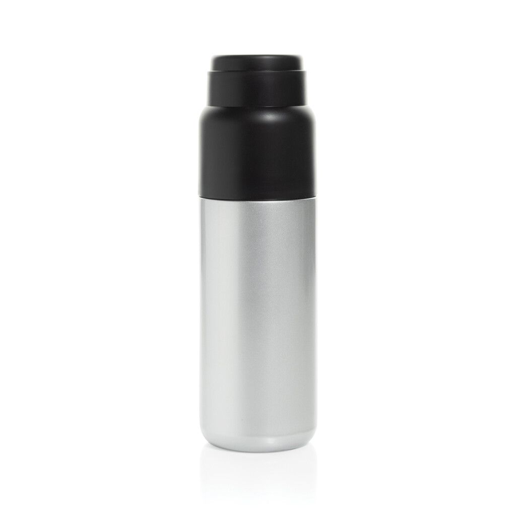 Thermocup RCS recycelte Thermoflasche mit Becher, 500ml - silber-916