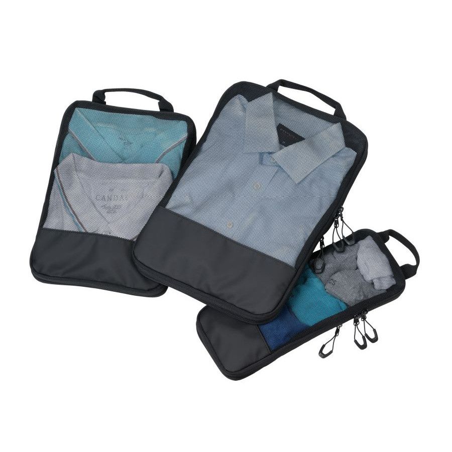 Troika Reise-Kompressionstaschen Set Troika BLACK PACKING CUBES - schwarz-678