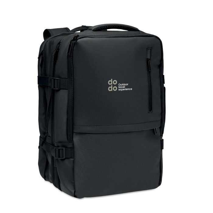 Erweiterbarer RPET-Rucksack XJUST - schwarz-483