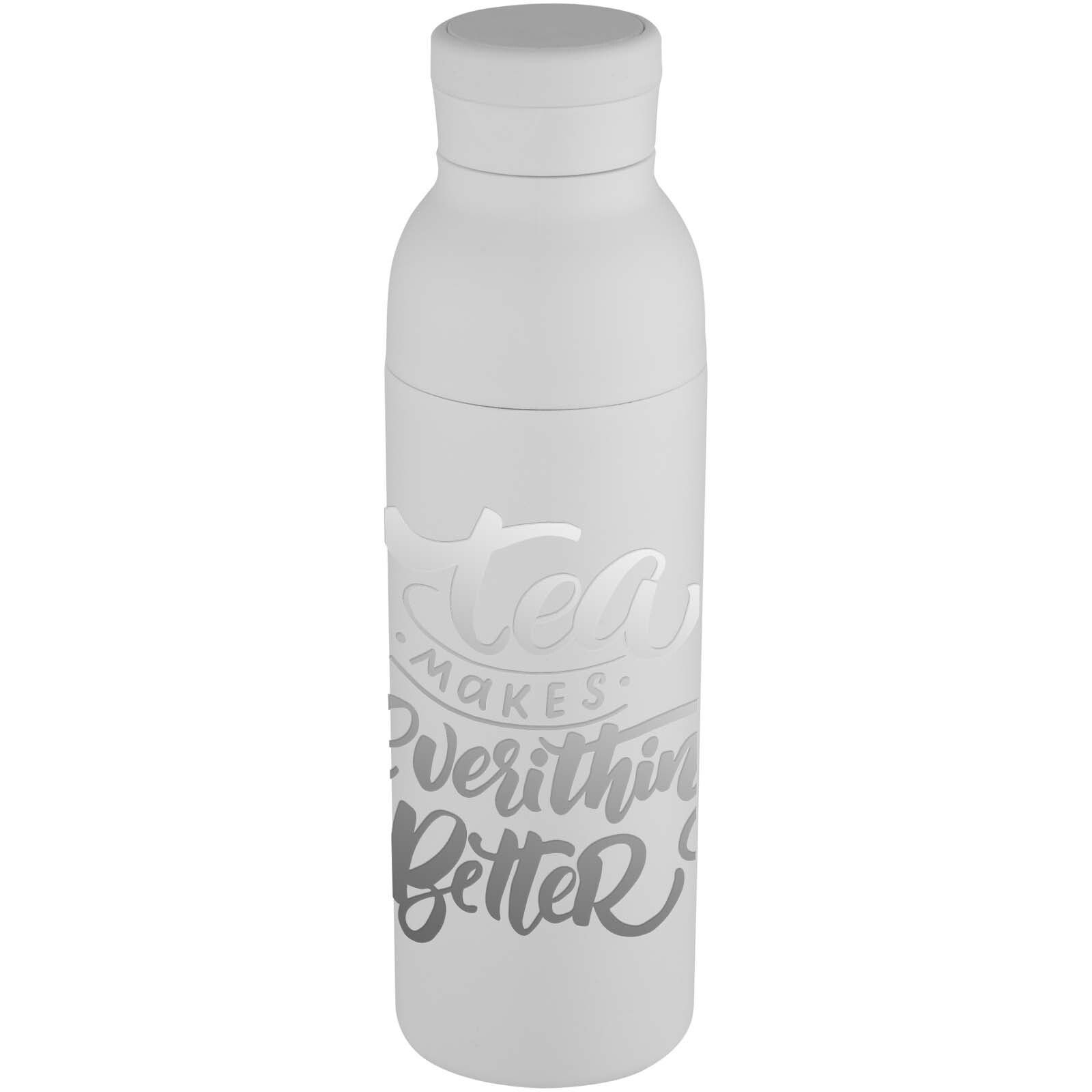 Illuminate 650 ml RCS doppelwandige Isolierflasche aus recyceltem Edelstahl - weiss-538