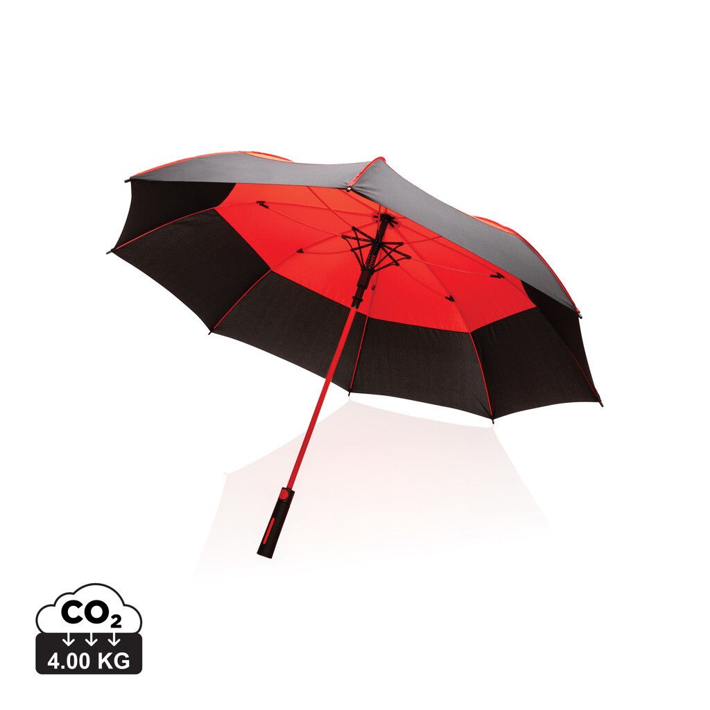 27" Impact AWARE™ RPET 190T Auto-Open Stormproof-Schirm - rot-677