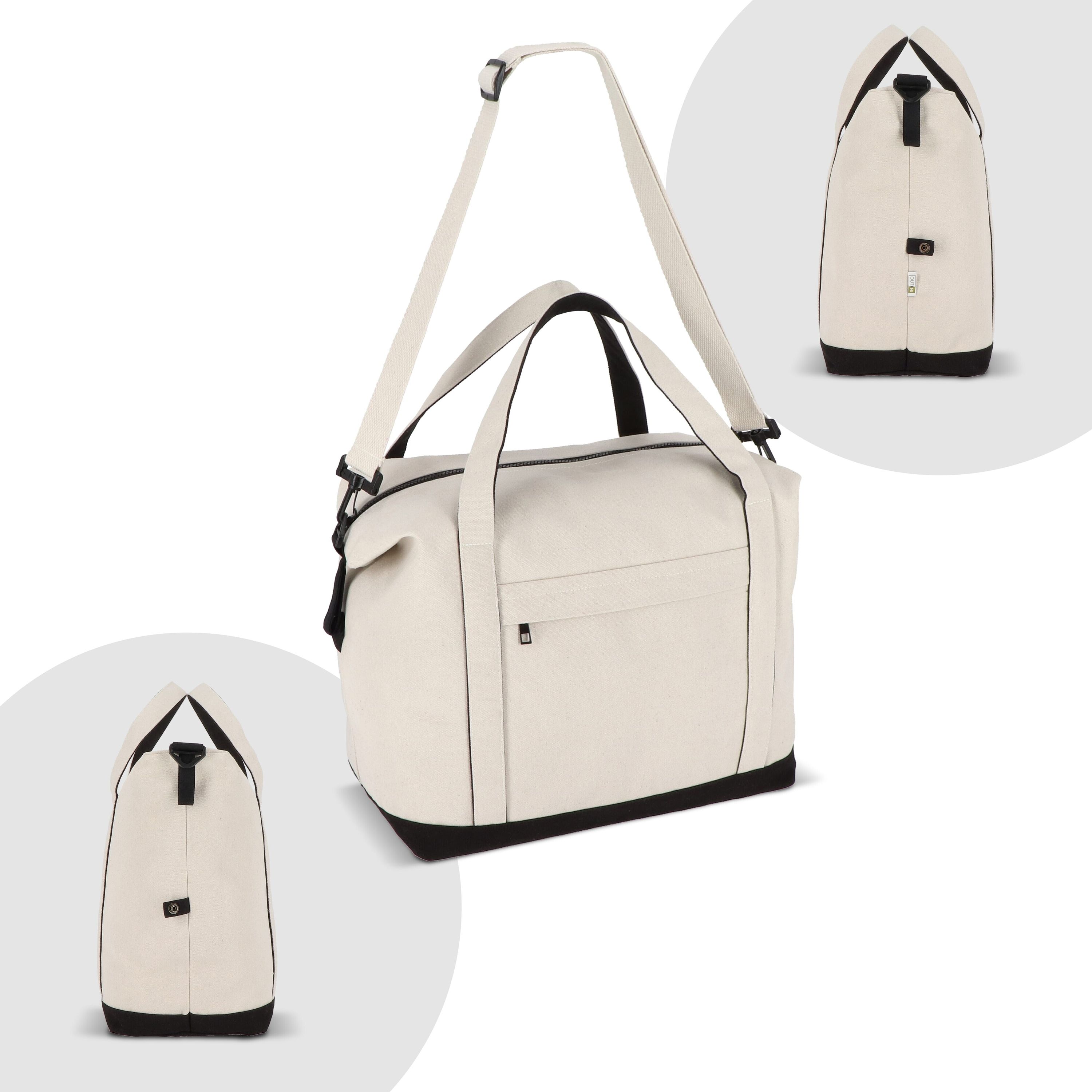 Reuuz Canvas Reisetasche - beige - schwarz-75