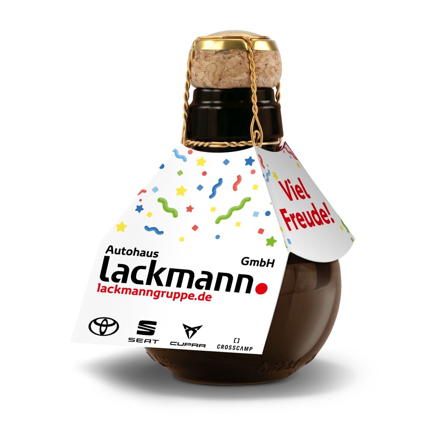 Kleinste Sektflasche der Welt - Diesmal statt Blumen 125ml - schwarz-1