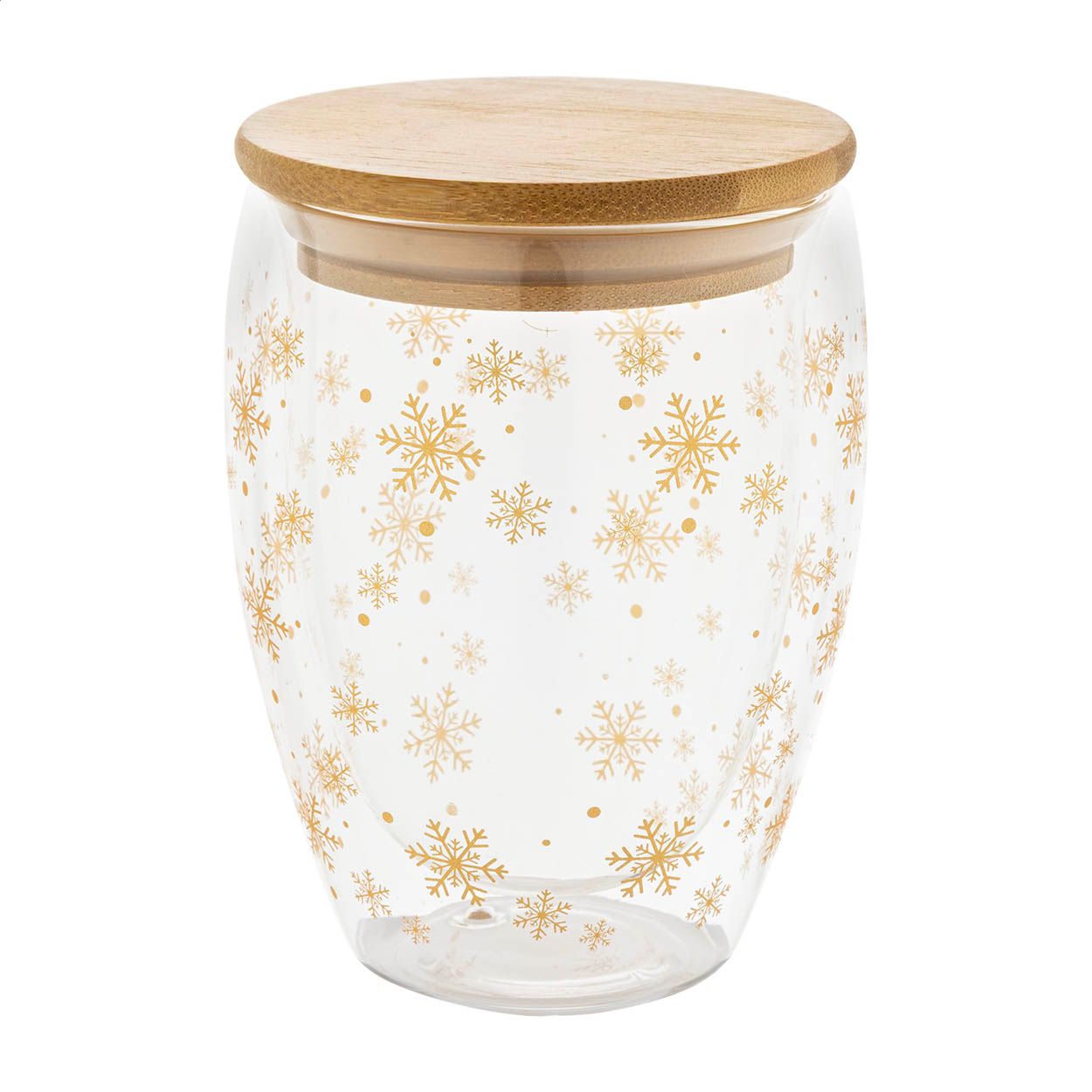 Bostro Weihnachts-Thermobecher aus Glas - transparent - natur-899