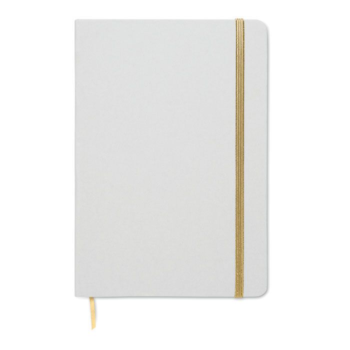 DIN A5 Notizbuch für Gravur ROUTE WHITE - golden-305