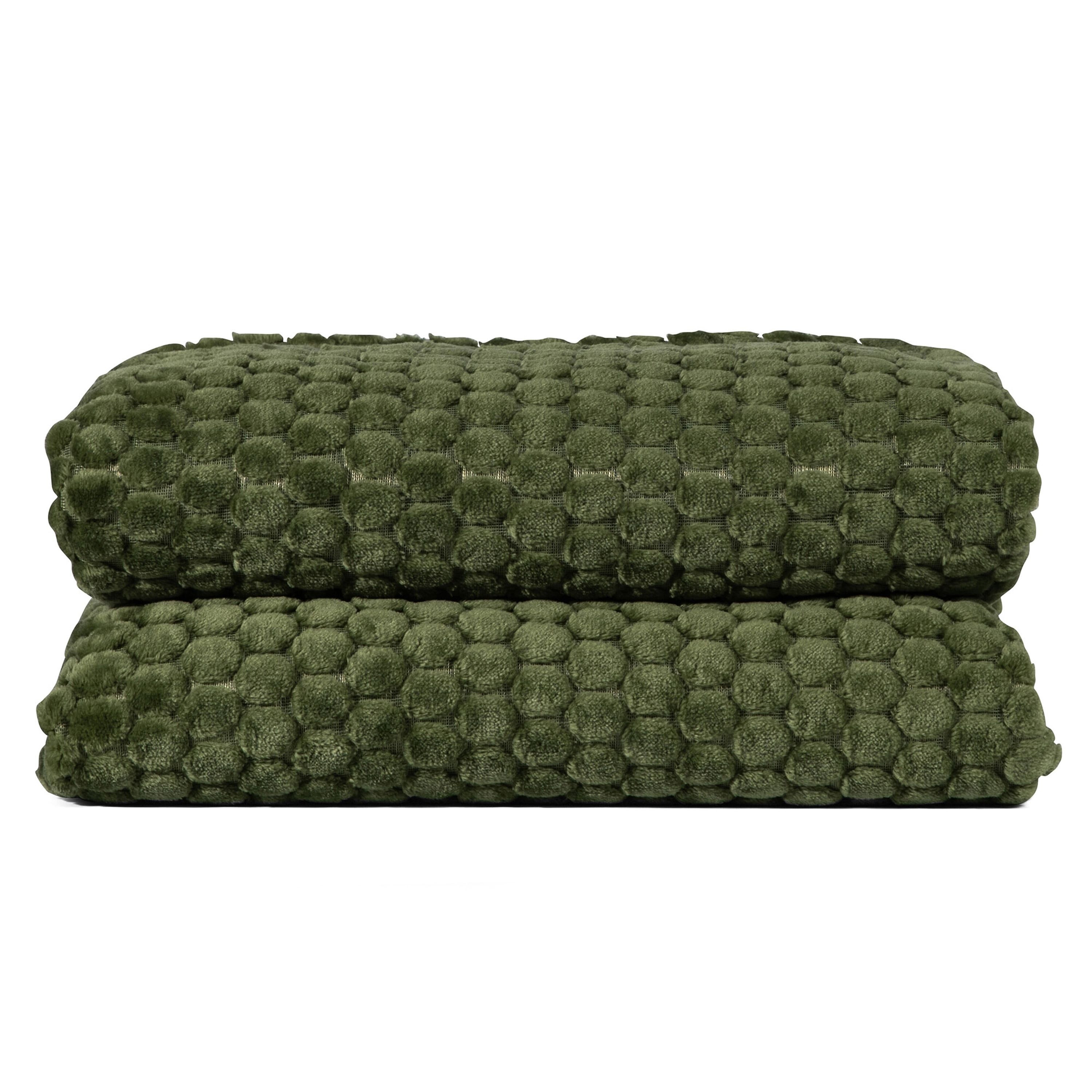 Sagaform Maja Fleece kariert 130x170 cm - grün-468
