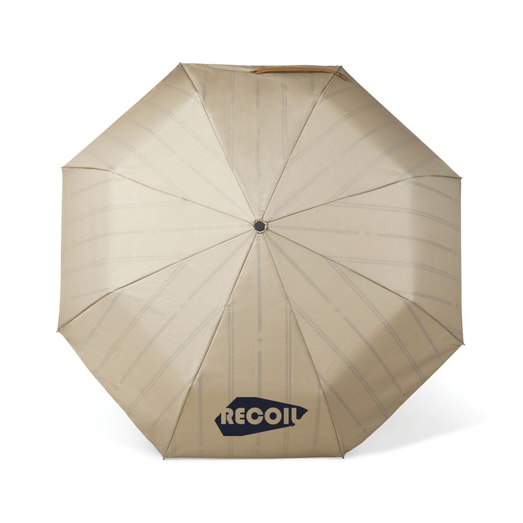 VINGA Bosler AWARE™ 21" faltbarer Schirm aus recyceltem PET - beige-41