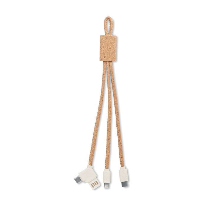 3in1 Ladekabel Kork CABIE - beige-750