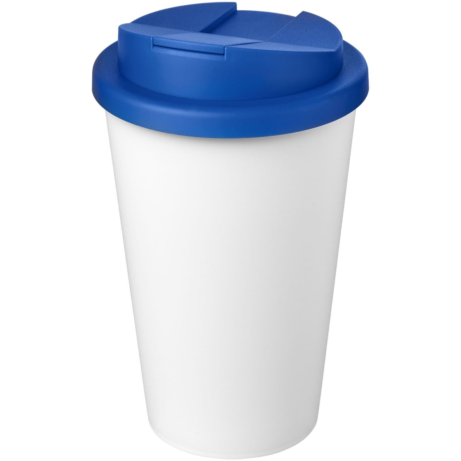 Americano Eco 350 ml recycelter Becher mit auslaufsicherem Deckel - mittelblau -  weiss-420