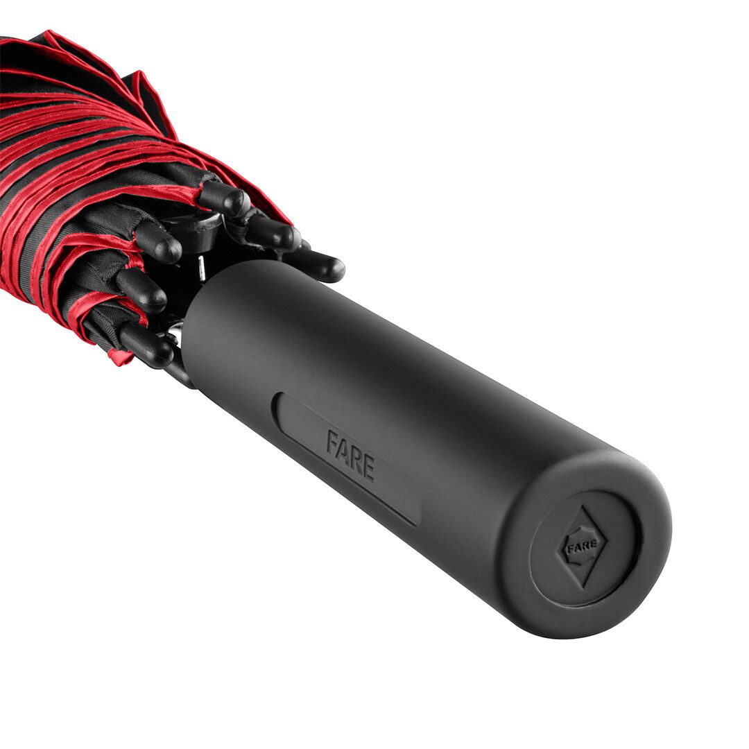 AC-Stockschirm FARE® Doubleface Ø105 cm - schwarz - rot-502