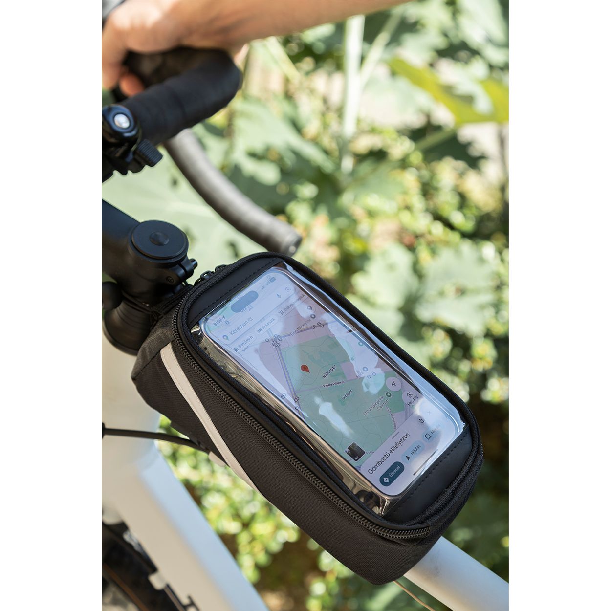 Velofon RPET-Fahrrad-Handyhaltertasche - schwarz-347