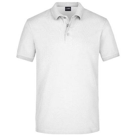 Men´s Elastic Polo Piqué - white-670