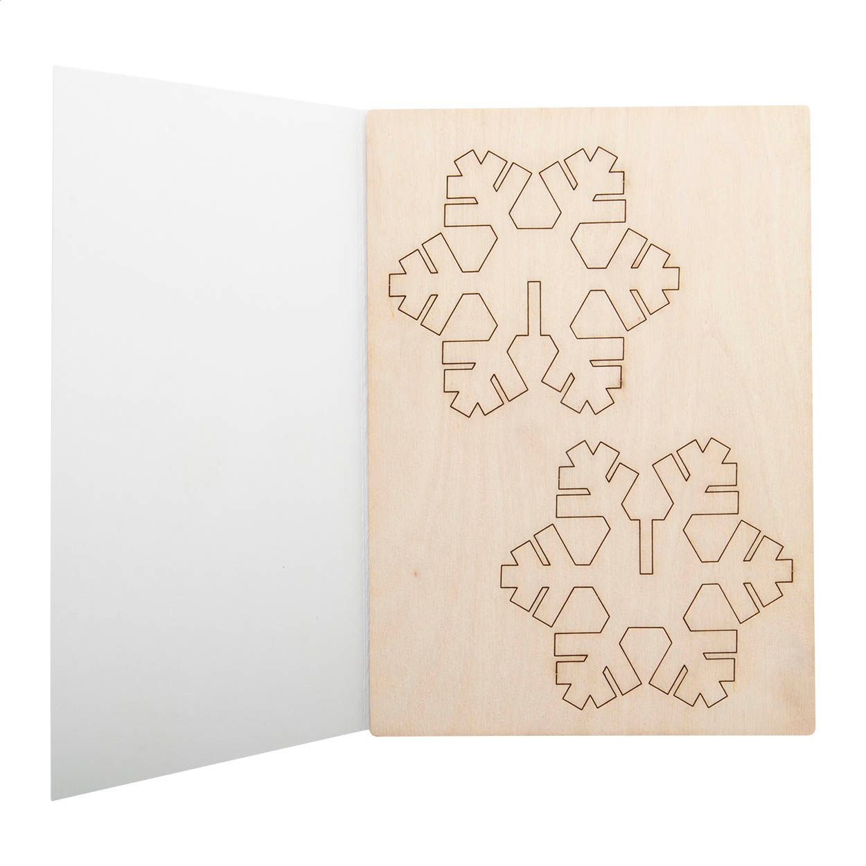 CreaX Weihnachtskarte - Schneeflocke - natur-672