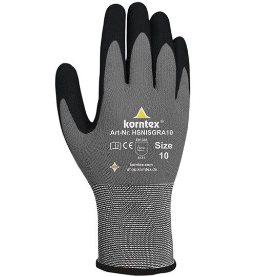Elastic Nitrile Foam Gloves Izmir - black - grey-728