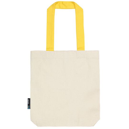 Twill Bag With Contrast Handles - nature - yellow-335