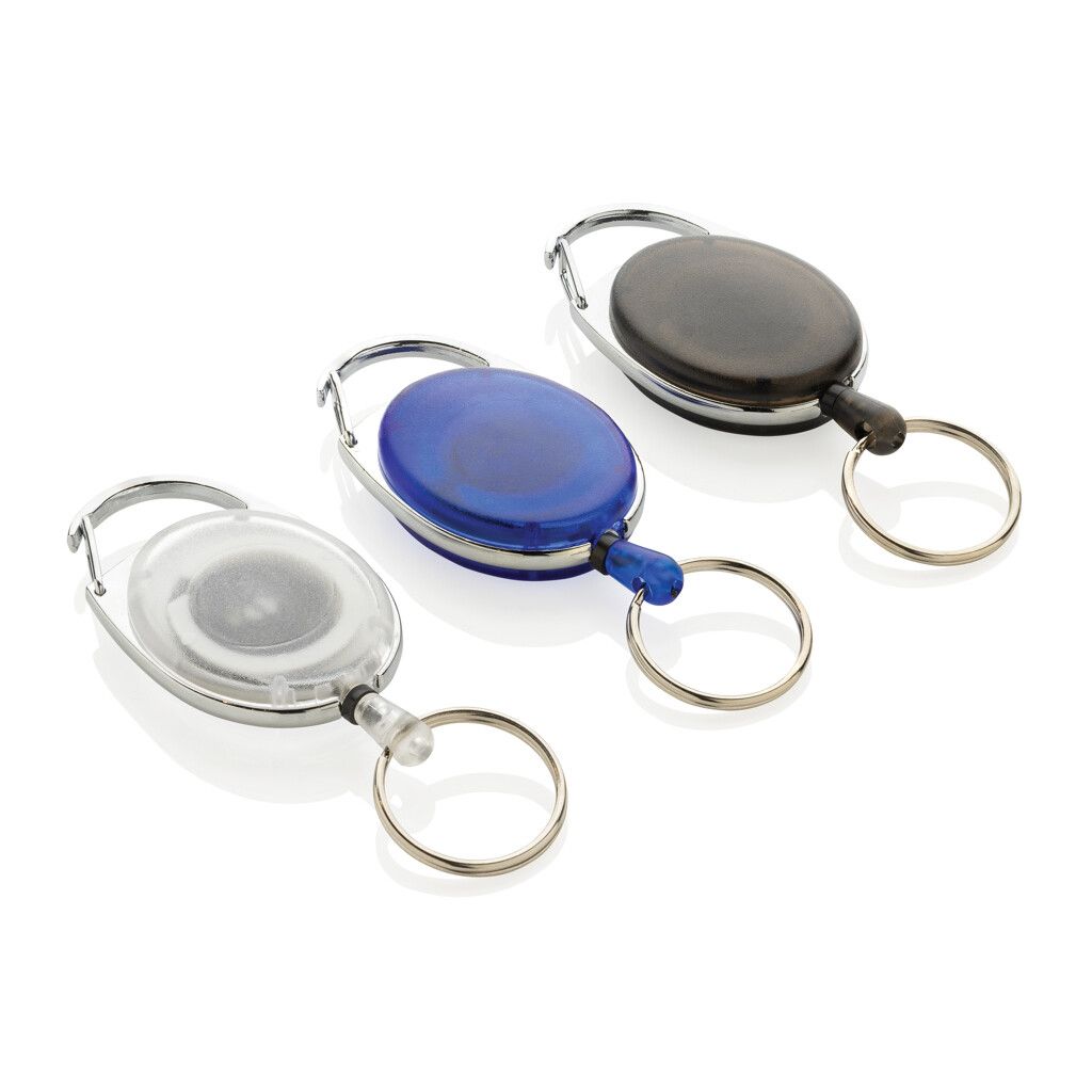Roller-Clip-Schlüsselanhänger aus RCS recyceltem ABS - schwarz-31