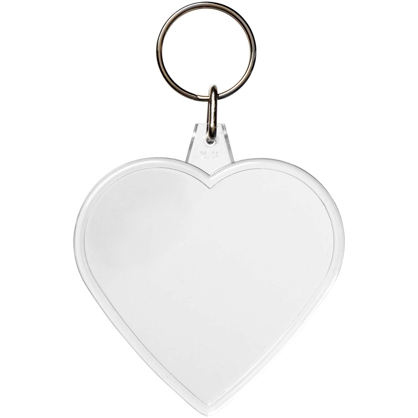 Combo Schlüsselanhänger in Herzform - transparent klar-885