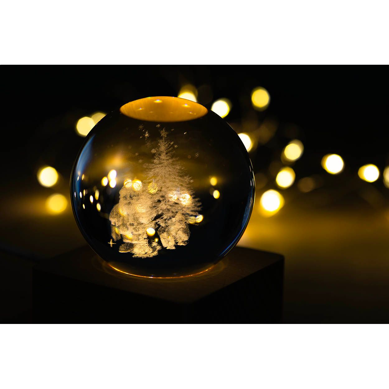 Borealis Leuchtkugel mit Weihnachtsmotiv - transparent - natur-595