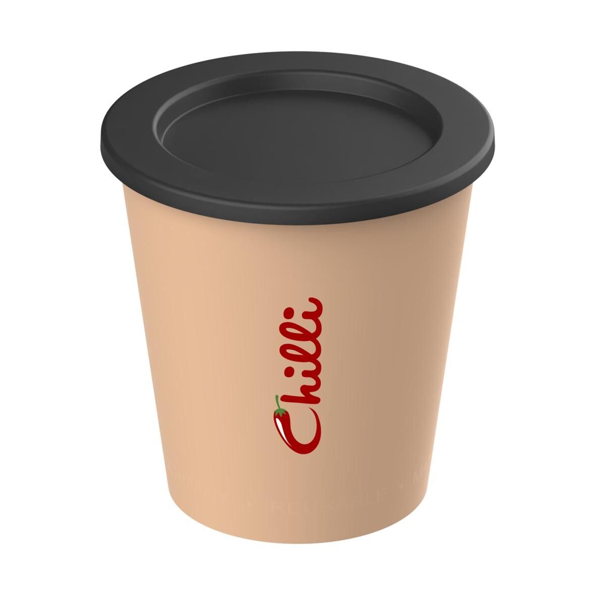 Dipbecher ToGoPlus, 200 ml - beständiges braun - schwarz-940