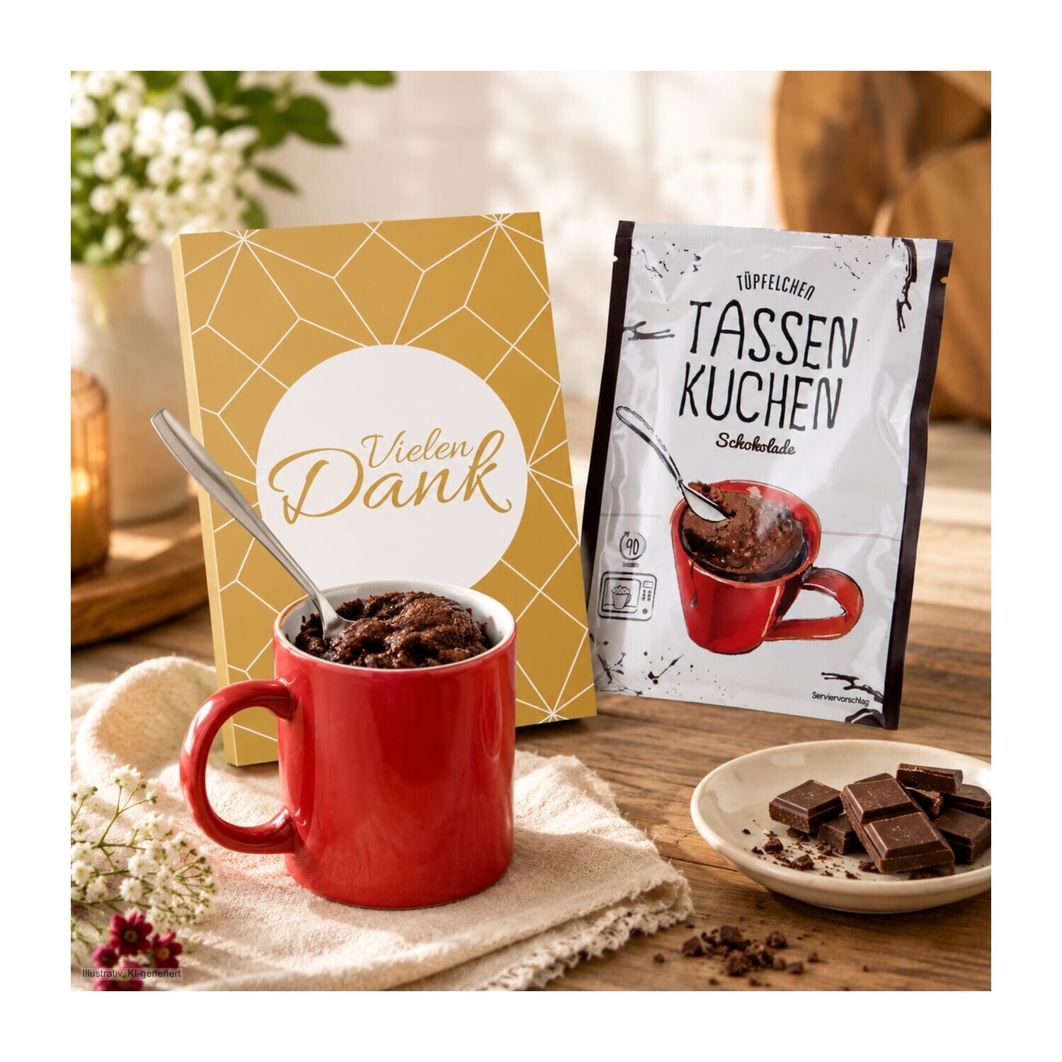 Tassenkuchen Schokolade 70 g, Vielen Dank-770