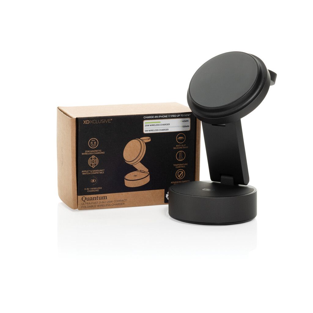 Quantum ultraschnelles kabelloses 3-in-1 25W RCS Ladegerät - grau-634