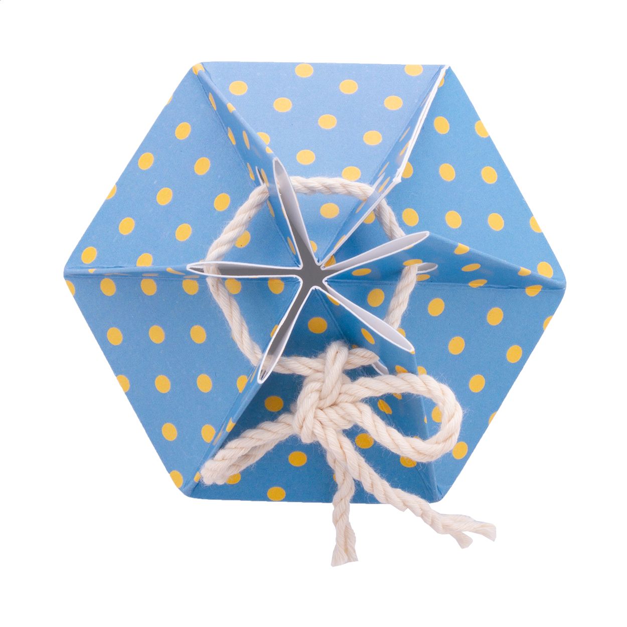 CreaBox HexaCord S Sechseckige Geschenkbox - weiß-623