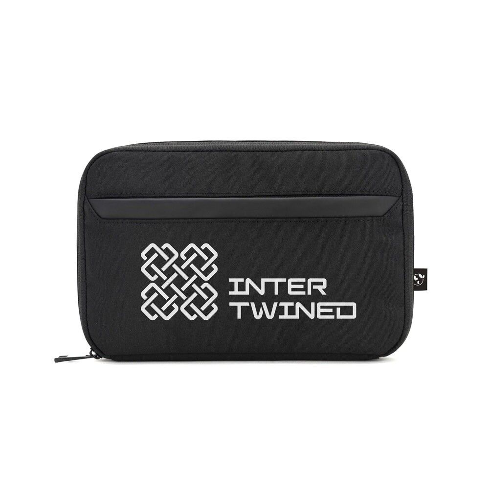 YANGON Organizer-Tasche aus Twill und Recyclingpolyester - schwarz-277